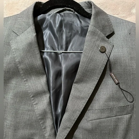 Michael Kors Men's Classic-Fit 100% Wool-Blend Stretch Solid Suit Jacket Sz.44R - Picture 5 of 16
